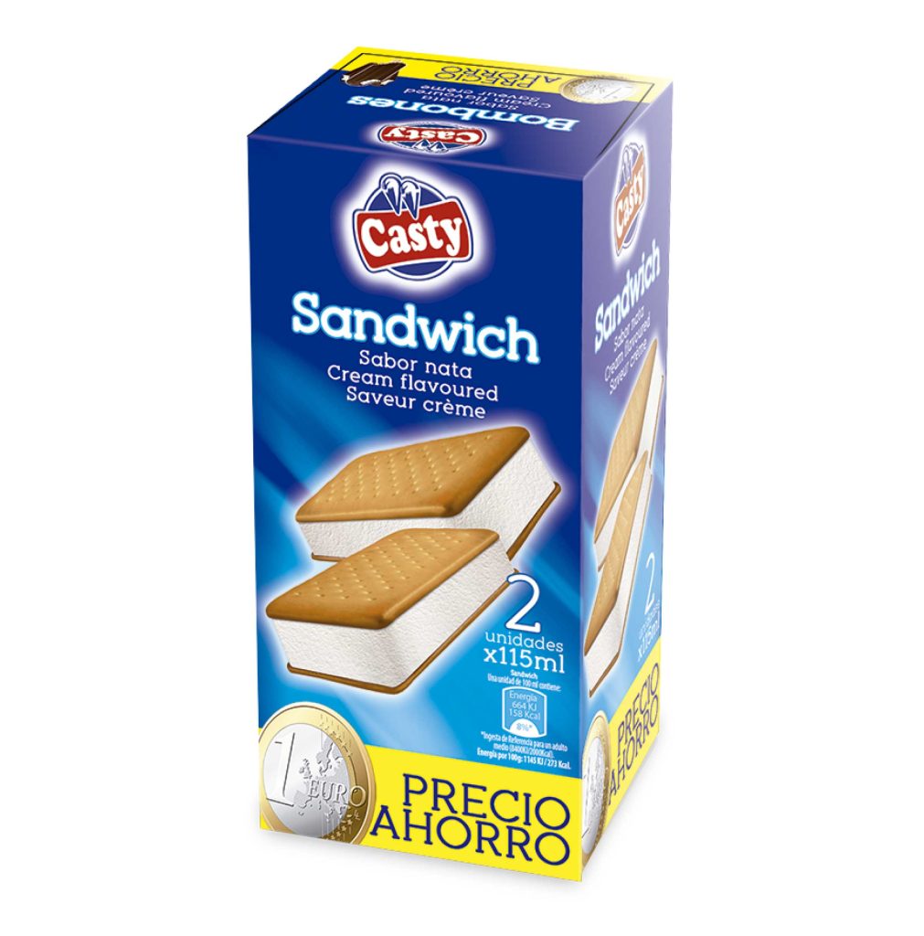 Pack sandwich nata 1 Congelados HIPERXEL Tú nos Importas